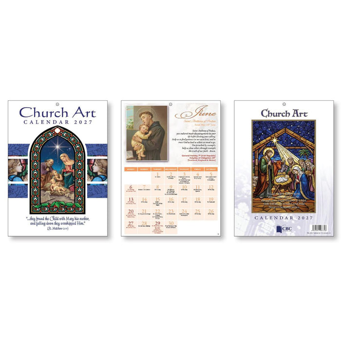2027 Church Art Calendar - Nativity and Our Lady of Perpetual Help Cover Designs - A4 Size, Multi Buy Option Available