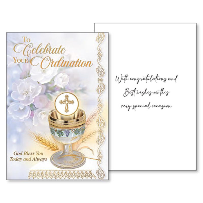To Celebrate Your Ordination Greetings Card - God Bless You Today and Always