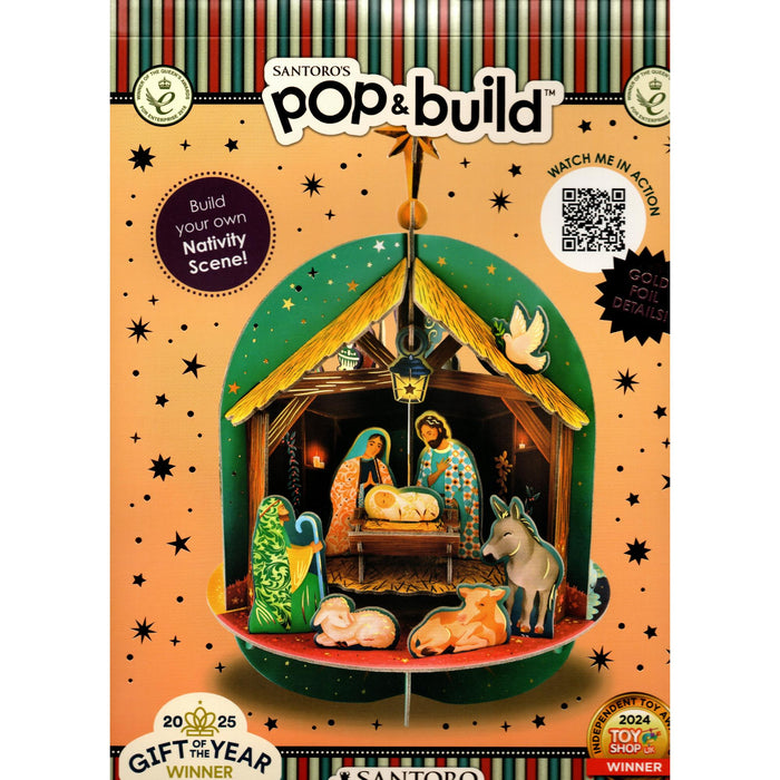 360° Nativity Scenes - Pop and Build 3D Advent Calendar - Height 31.7cm