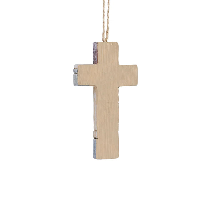Prayer Crossword Cross - With Cord  10cm / 4  Inches High