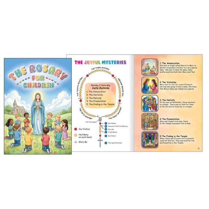 The Rosary For Children, Simple To Use With Colour Illustrations - Multibuy Options Available