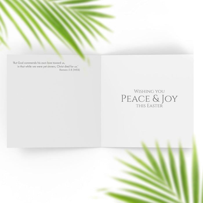 Because He Lives - Christian Easter Cards Pack of 5 - With Bible Verse On the Inside John 11:25