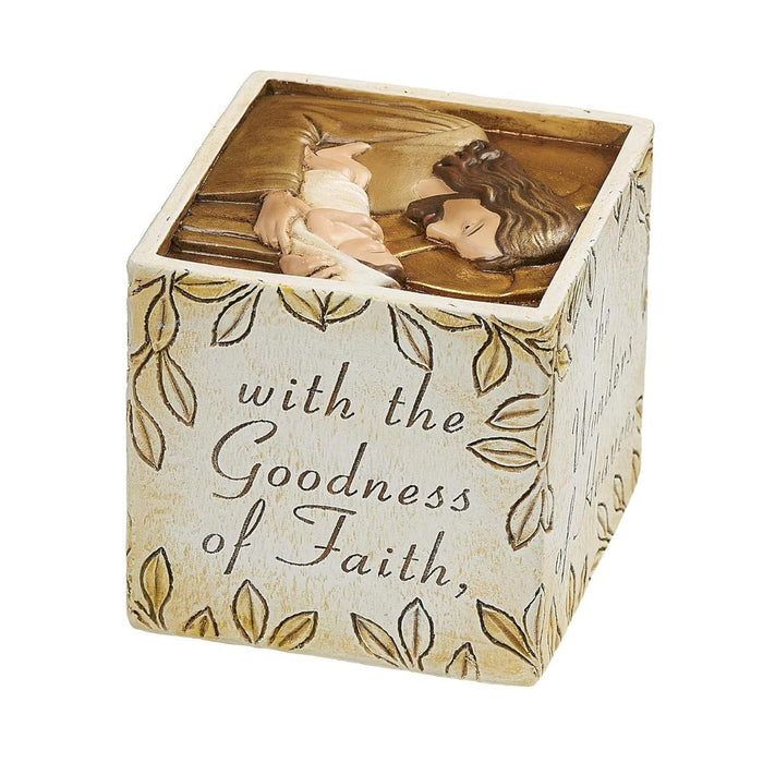 Jesus Love Me, Keepsake Prayer Cube 7.5cm / 3 Inches High, by Joseph's Studio