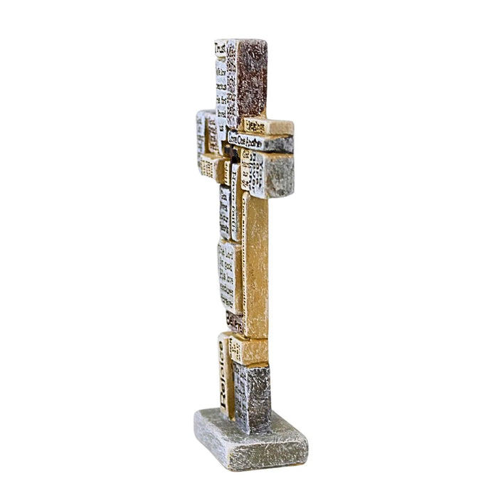 Crossword Standing Prayer Cross - 11cm / 4.25 Inches High, by Roman Inc
