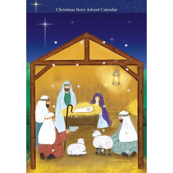 Children's Nativity Scene, Very Large Advent Calendar - Size 40cm High - Multi Buy Offers Available