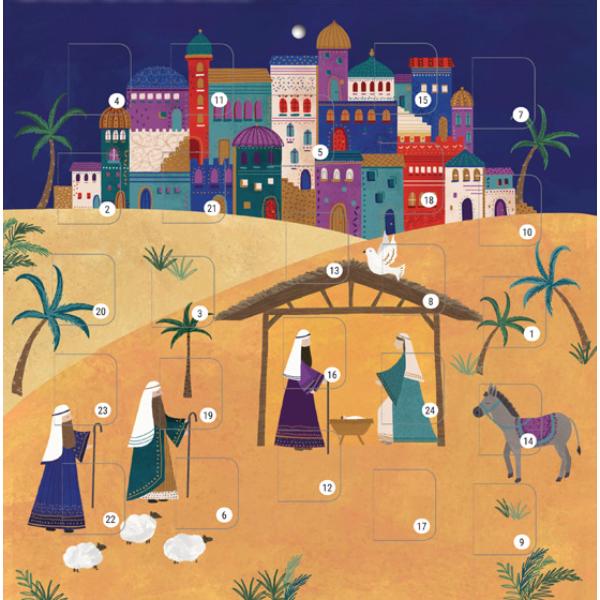 A Saviour Is Born, Advent Calendar Card With Bible Verses - Size 15cm Square - Multi Buy Options Available