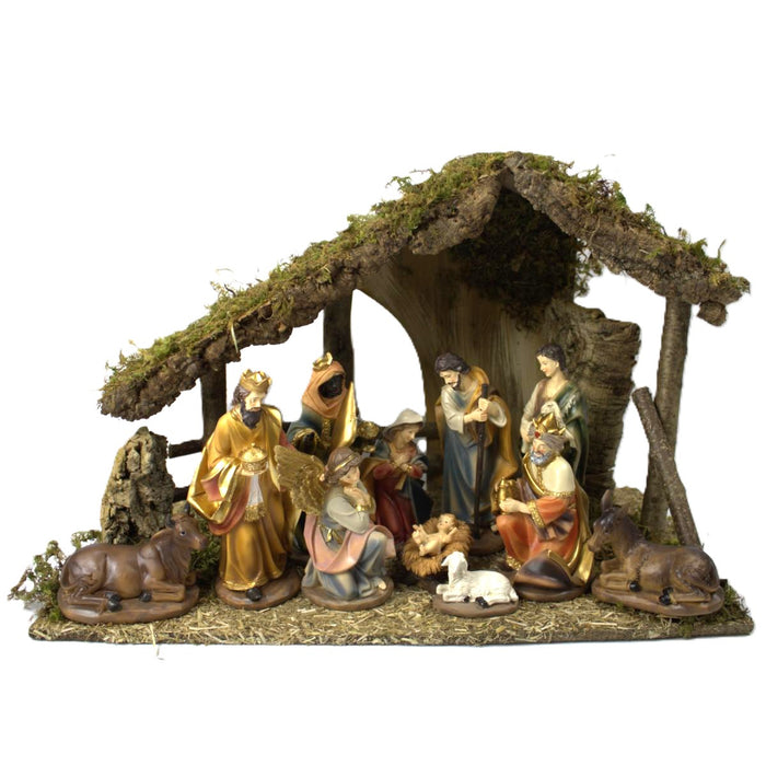Nativity Crib Figures 20cm / 8 Inches High - Available With a Choice of Stables