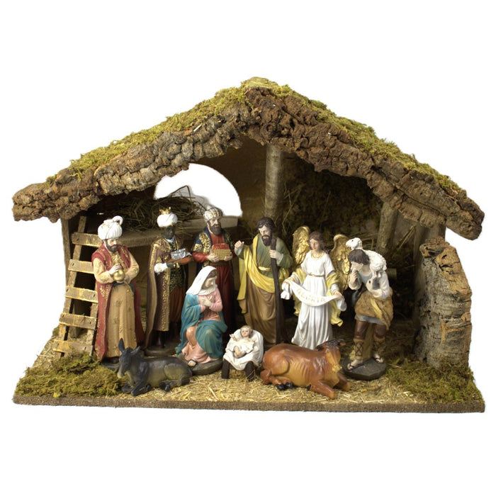 Nativity Crib Figures 20cm / 8 Inches High - Available With a Choice of Stables