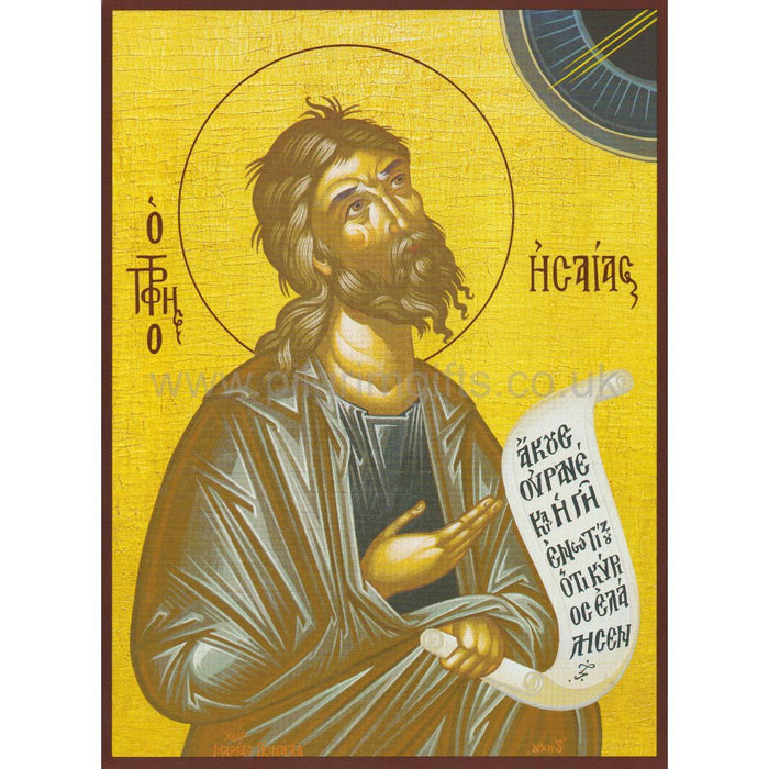 Isaiah The Holy Prophet - Mounted Icon Print - Size 20cm x 26cm