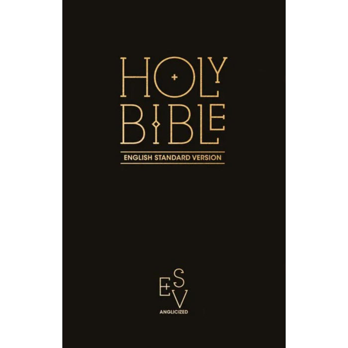 English Standard Version (ESV) Anglicised British Text Black Hardback School / Church Pew Bible - Multi Buy Offer Available