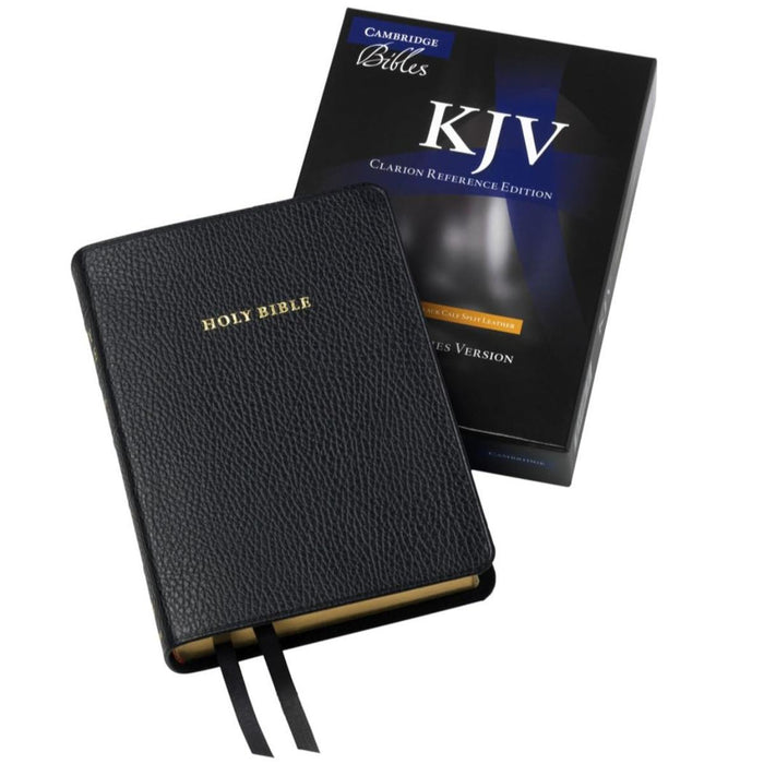 KJV Clarion Reference Bible - Black Calf Split Leather - KJ484:X by Cambridge Bibles