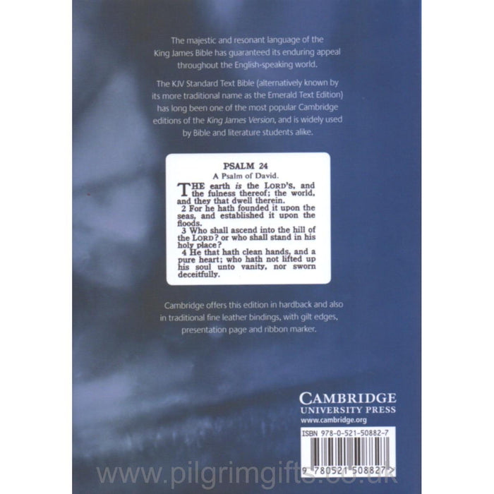Book back with text and Psalm 24 excerpt on a blurred background.
