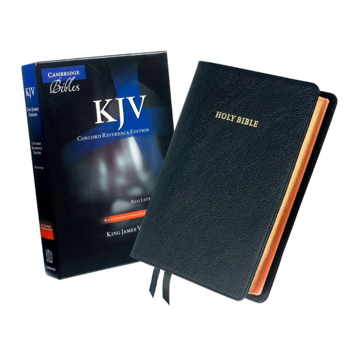KJV Concord Reference Bible, Black Edge-lined Goatskin Leather, Red-letter Text, by Cambridge Bibles
