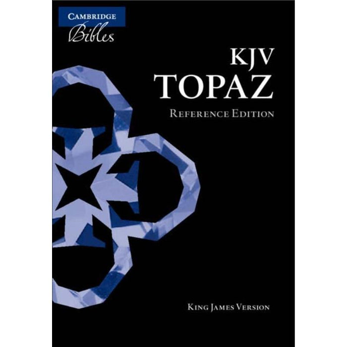 KJV Topaz Reference Edition, Words Of Christ In Red - Dark Blue Goatskin Leather - KJ676:XRL