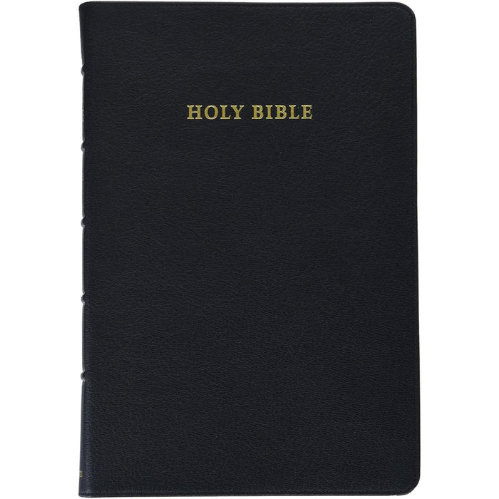 KJV Topaz Reference Edition, Words Of Christ In Red - Black Goatskin Leather - KJ676:XRL