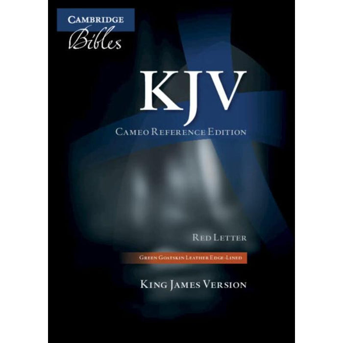 KJV Cameo Reference Edition, Green Goatskin Leather, Red-letter Text, KJ456:XRE