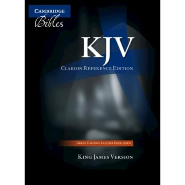KJV Clarion Reference Bible - Dark Green Buffalo Calfskin Leather, Full Yapp, KJ485:XLY