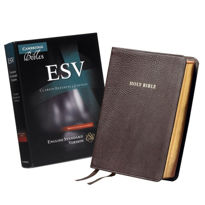 ESV Clarion Reference Bible, Brown Calfskin Leather, by Cambridge Bibles