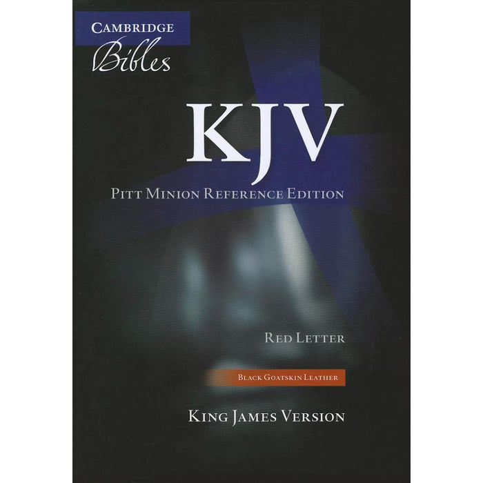 KJV Pitt Minion Reference Bible - Words of Christ In Red - Black Goatskin Leather, KJ446:XR