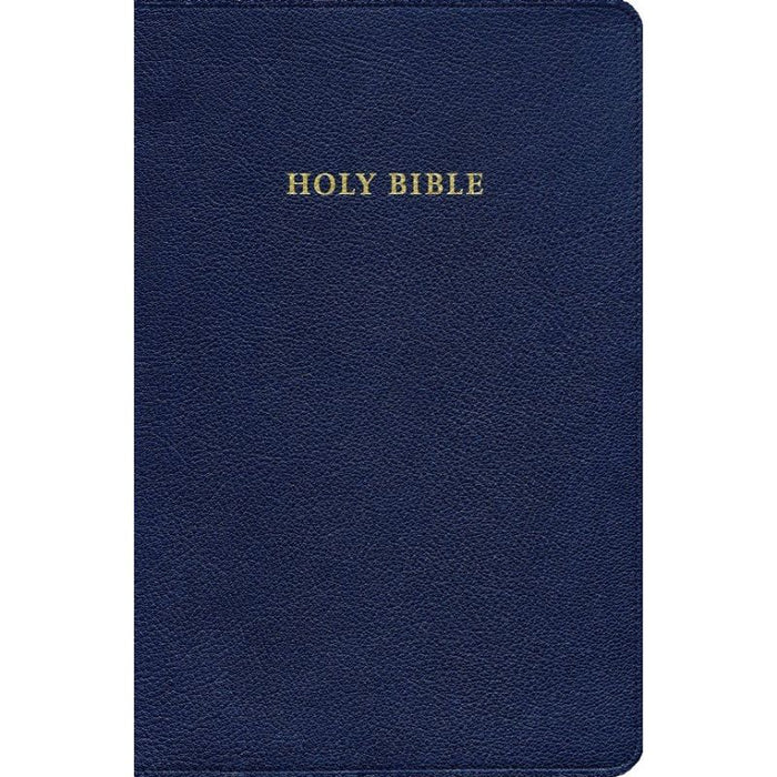 ESV Topaz Reference Edition With Red Letter Text, Dark Blue Goatskin Leather, by Cambridge Bibles IN STOCK