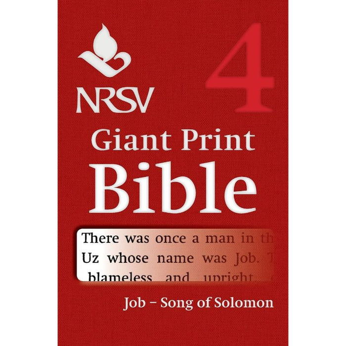 NRSV Giant Print Bible Volume 4. Job – Song of Songs, Paperback Edition, by Cambridge Bibles
