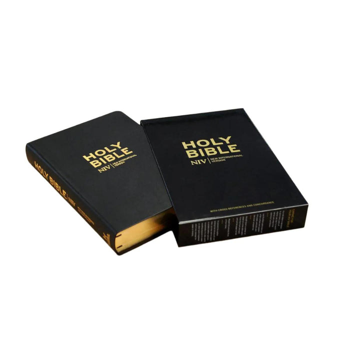 NIV Popular Cross-Reference Black Bonded Leather Bible - British Text, by Hodder and Stoughton