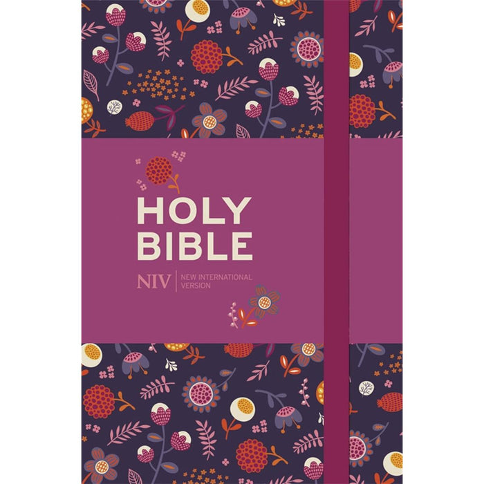 NIV Pocket Floral Notebook Bible - British Text