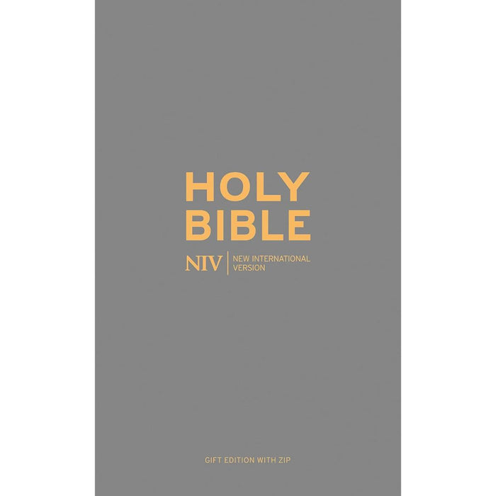 NIV Compact Charcoal Soft-tone Zip Case Bible - British Text, by Hodder and Stoughton