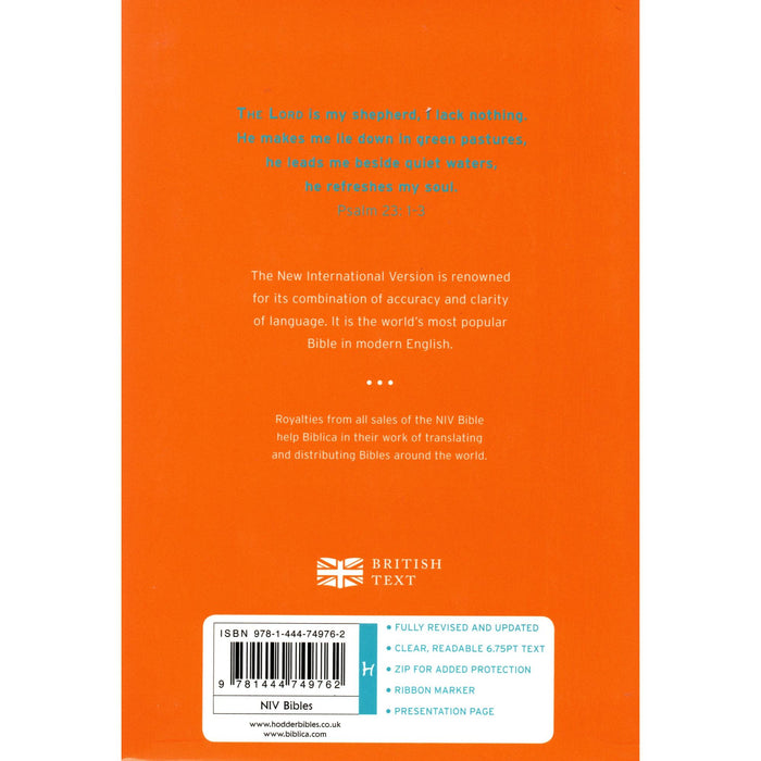 NIV Pocket Cyan Soft-tone Bible with Zip - British Text 2011 Edition