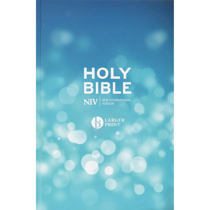 NIV Popular Larger Print Blue Hardback Bible With British Spelling - 10 Copy Pack, by Hodder and Stoughton