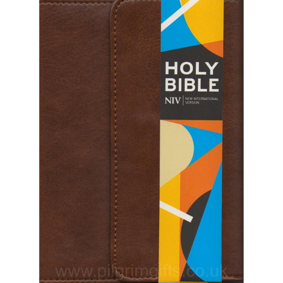 NIV Pocket Brown Soft-tone Bible with Magnetic Clasp (new edition