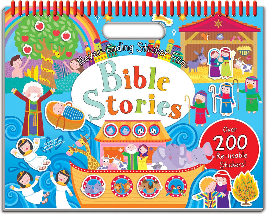 Bible Stories, Never-ending Sticker Fun! With Over 50 Stickers - Spiral Bound Book