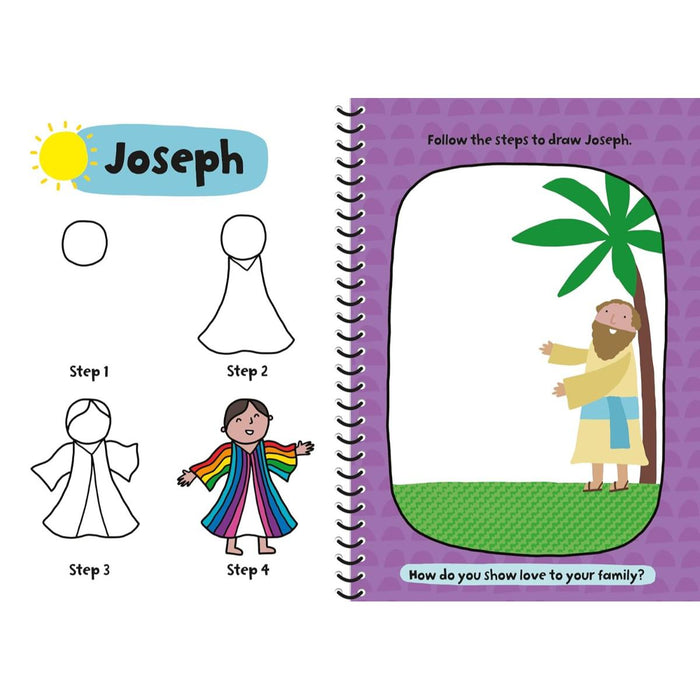 My First Learn to Draw Bible Stories - 28 Wipe Clean Activities and Pen, Spiral Bound