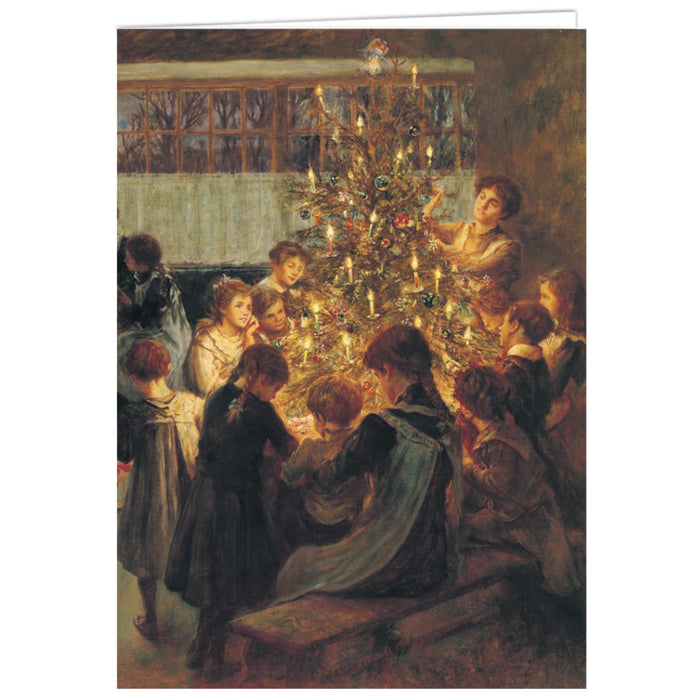 The Christmas Tree, by Albert Chevallier Tayler - Pack of 5 Christmas Cards