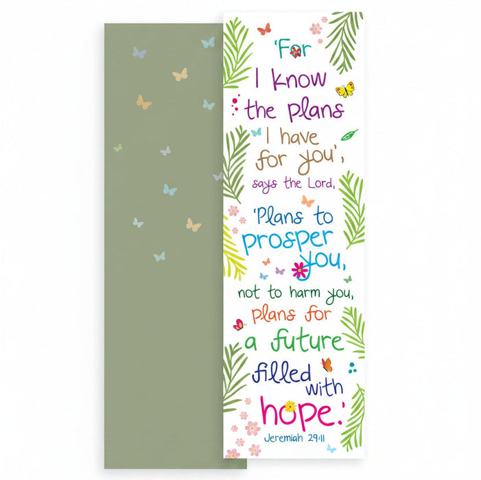 I Know The Plans For You - Double Sided Bookmark With Bible Verse