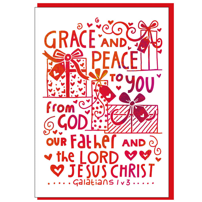 Grace and Peace To You, Greetings Card With Bible Verse Galatians 1:3