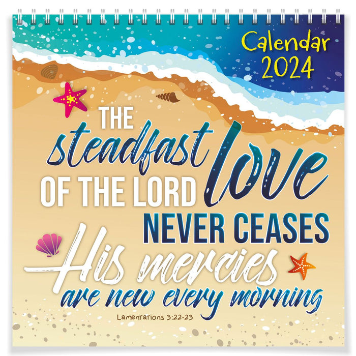 2025 Christian Wall Calendar, Bible Verse On Each Month Page Size 19.5cm Square AVAILABLE AUGUST 2024