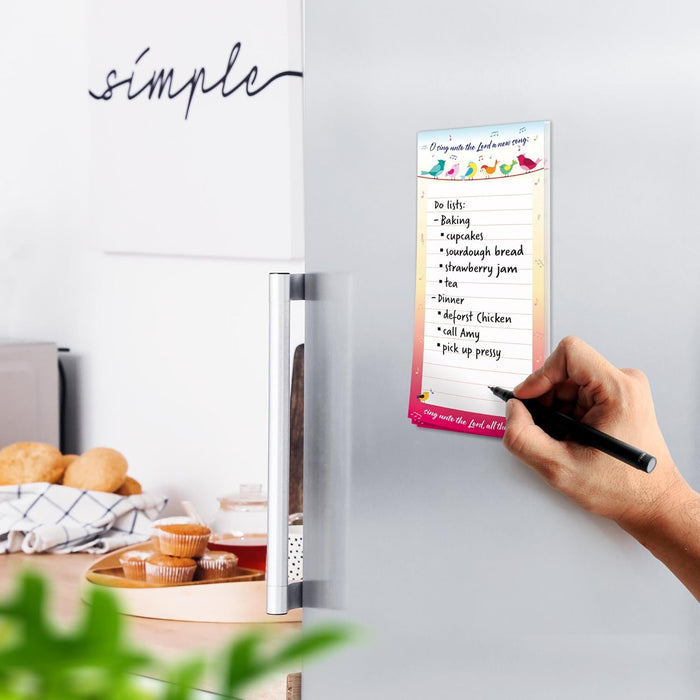 Go Out With Joy - Fridge Notepad With 50 Pages - Bible Verse Printed On Each Page