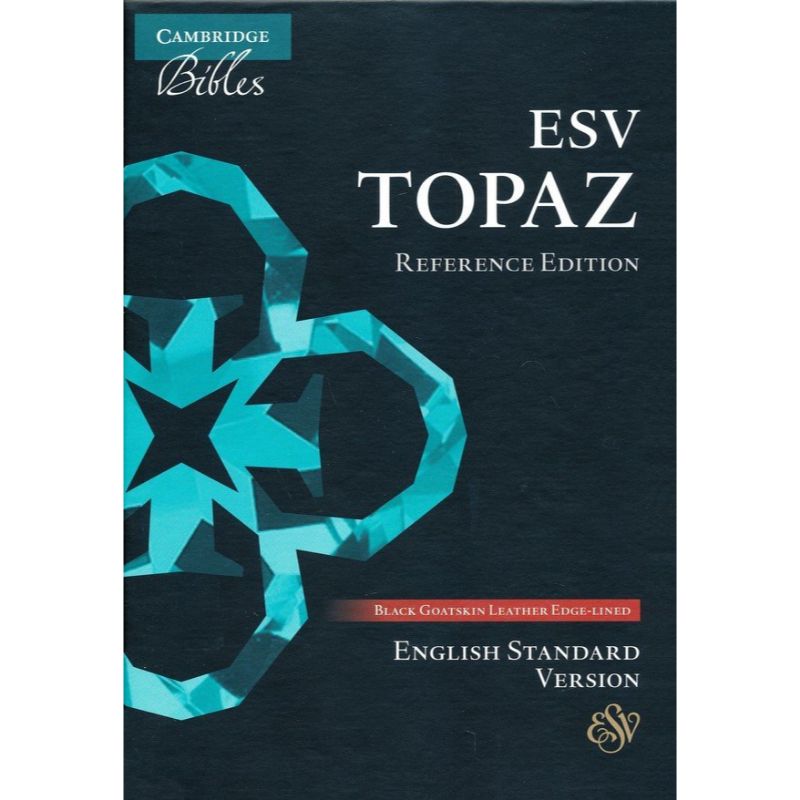 ESV Topaz Reference Edition With Red Letter Text, Black Goatskin ...