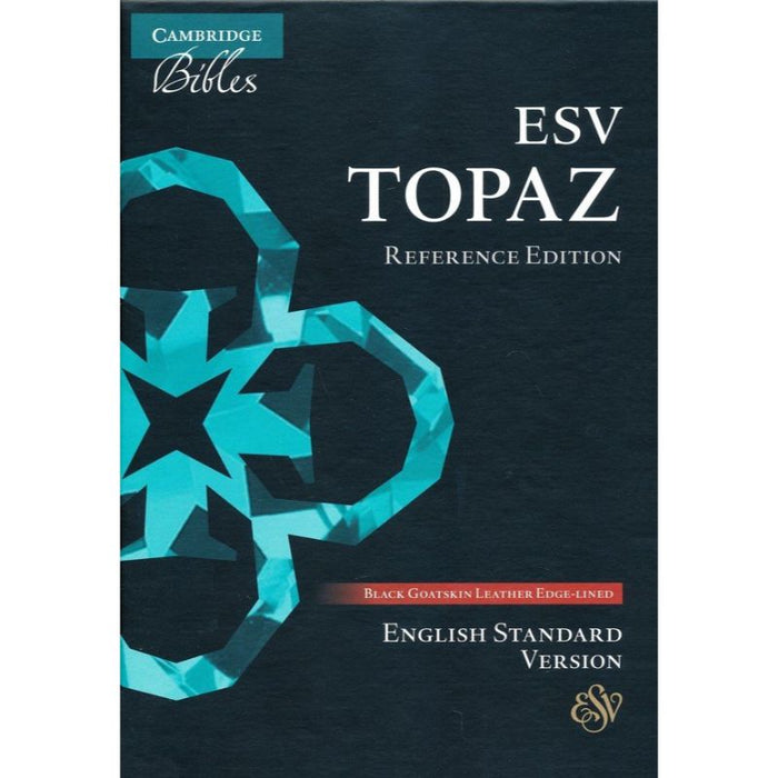 ESV Topaz Reference Edition With Red Letter Text, Black Goatskin Leather, by Cambridge Bibles