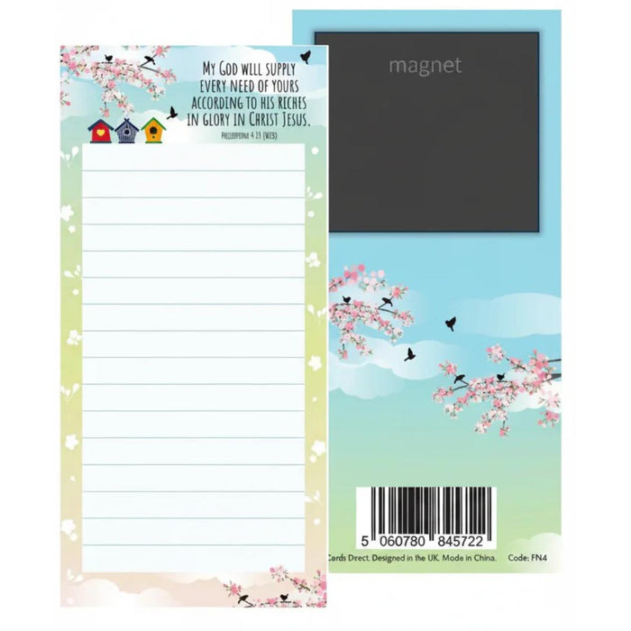 My God Will - Fridge Notepad With 50 Pages - Bible Verse Printed On Each Page