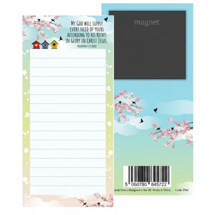 Time For Singing - Fridge Notepad With 50 Pages - Bible Verse Printed On Each Page