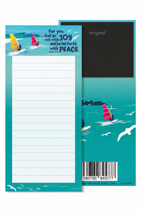 Go Out With Joy - Fridge Notepad With 50 Pages - Bible Verse Printed On Each Page