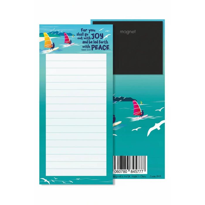 Go Out With Joy - Fridge Notepad With 50 Pages - Bible Verse Printed On Each Page