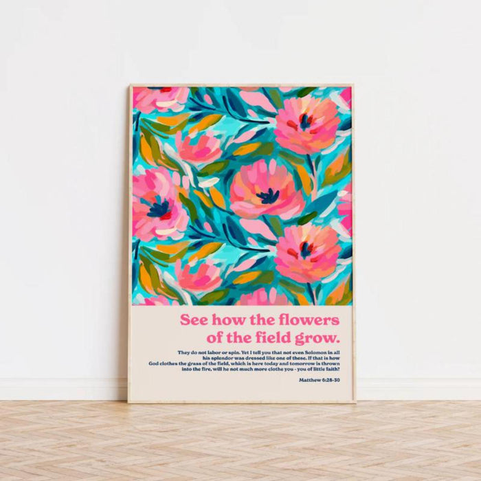 See How The Flowers Grow - Unframed Poster Print Available In Two Sizes - A4 and A3