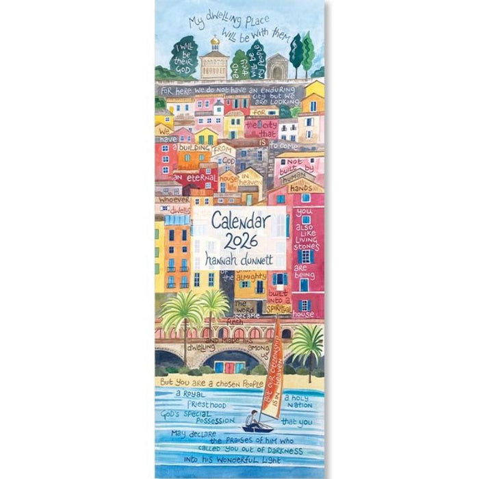 2026 Hannah Dunnett Slimline Calendar, Size 42cm x 15.5cm