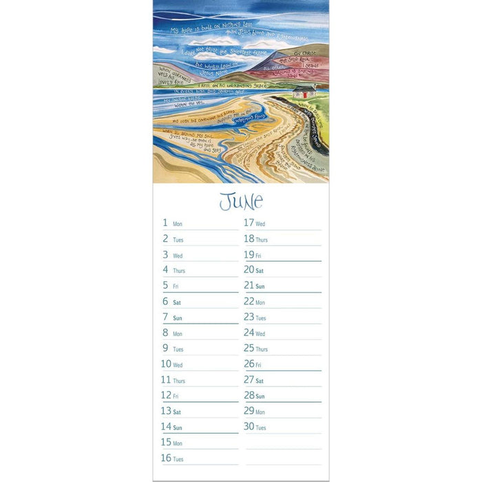2026 Hannah Dunnett Slimline Calendar, Size 42cm x 15.5cm