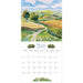 A vertical wall calendar page for July featuring a colorful landscape illustration at the top and a Sunday through Saturday grid below on a white background.