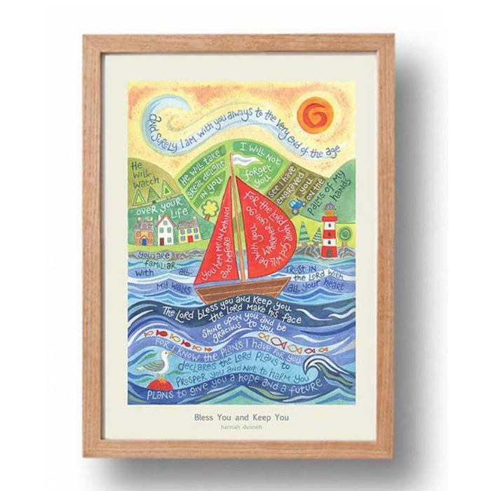 Bless You and Keep You - A3 Sized Unframed Poster Print, Original Artwork by Hannah Dunnett