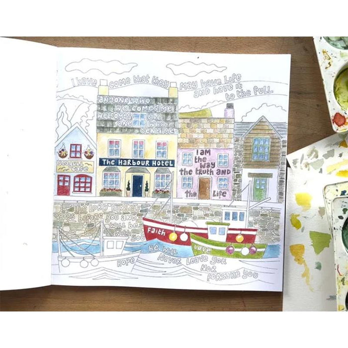 Bright and Beautiful Colouring Book, by Hannah Dunnett 26 x 26cm Square